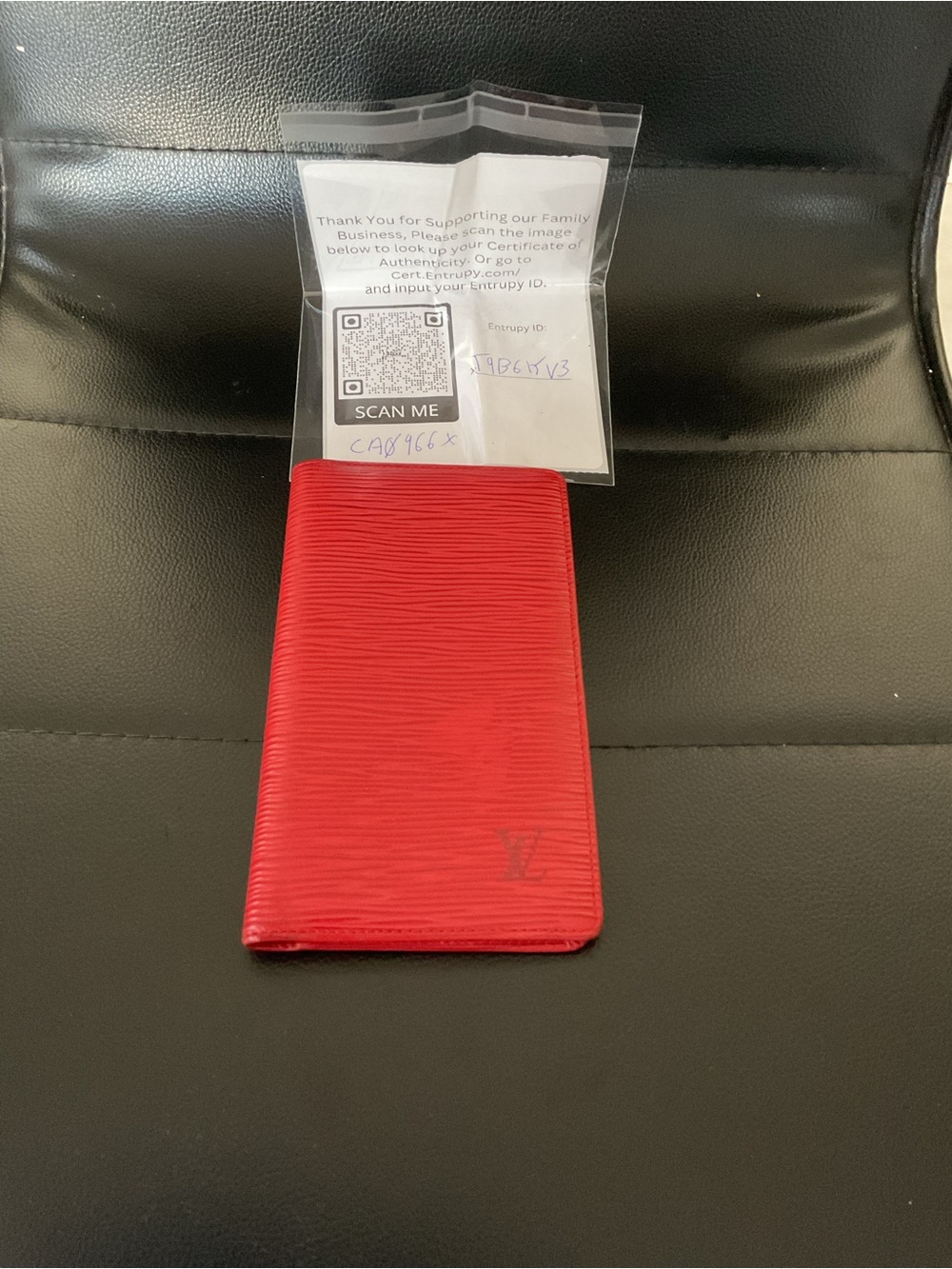 Louis Vuitton Red Textured Leather Long Wallet